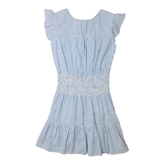 Madison Mathews Blue Gingham Embroidered Cotton Dress Size S from Tuckernuck - Picture 4 of 4
